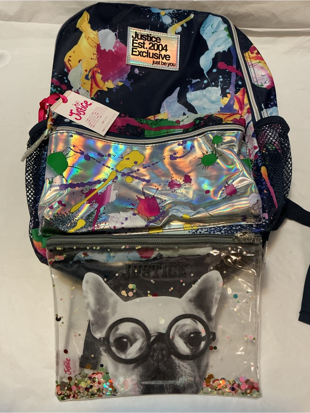NWT Justice backpack and pencil pouch